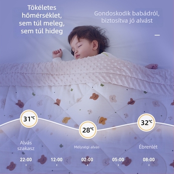 Gyerekek téli vastag pamut takaró alvásra óvodában és bölcsődében, 3–12 évesek, 500–800 g
