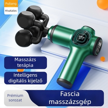 Mini fascia masszírozó, hordozható elektromos izommasszírozó LCD kijelzővel, kefés motor, 6+ fej, beépített akkumulátor 2000–4000 mAh, üzemidő 8–12 óra, zaj < 36 dB