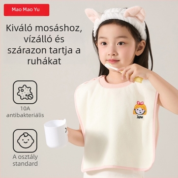 Drizzle Gyerekeknek Készített Mosókendő Vízálló Bavettel – Többfunkciós Törölköző (polyester, 150d, sík szövés, 80–100 g)