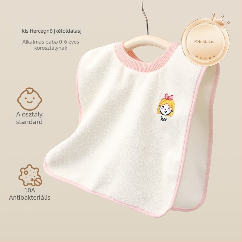 Drizzle Gyerekeknek Készített Mosókendő Vízálló Bavettel – Többfunkciós Törölköző (polyester, 150d, sík szövés, 80–100 g)