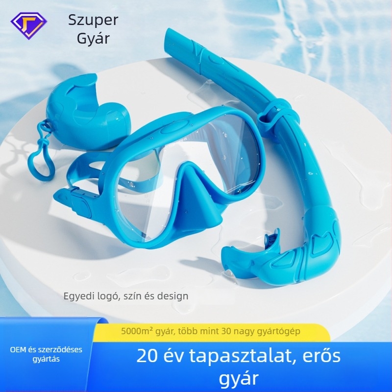 Silikonból készült búvármaszk és sznorkel készlet, antifog, ZMZDIVE