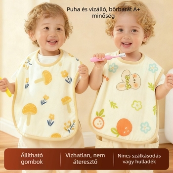 Gyerekek számára szájkendő — 100% pamut, vízálló és szennyeződésálló, minta rács/figurák, 3–8 éveseknek