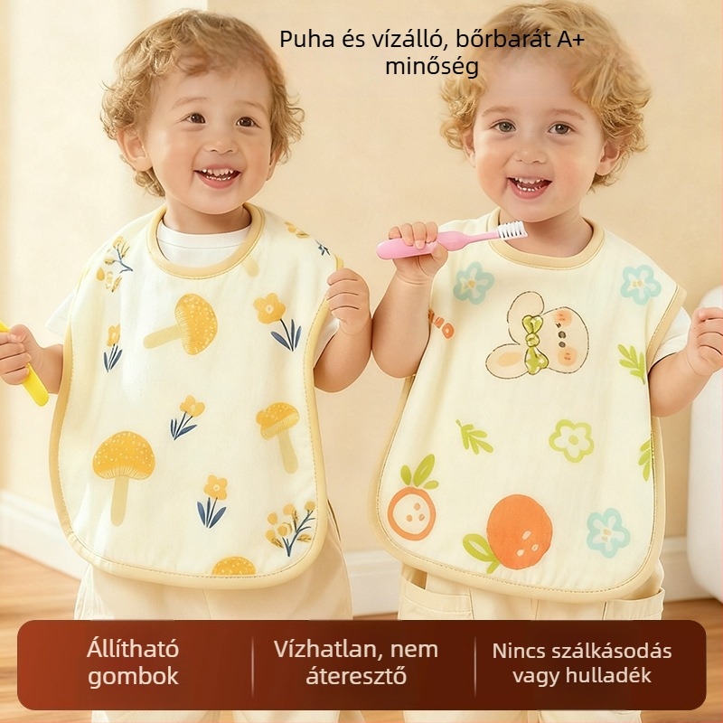 Gyerekek számára szájkendő — 100% pamut, vízálló és szennyeződésálló, minta rács/figurák, 3–8 éveseknek