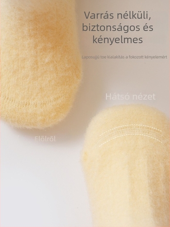 Újszülött nylon zokni hosszú csővel, vastagított, karikatúra mintával