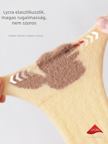 Újszülött nylon zokni hosszú csővel, vastagított, karikatúra mintával