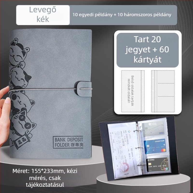 PU bőrű dosszié egy klippes tárolóval, testreszabható logónyomással