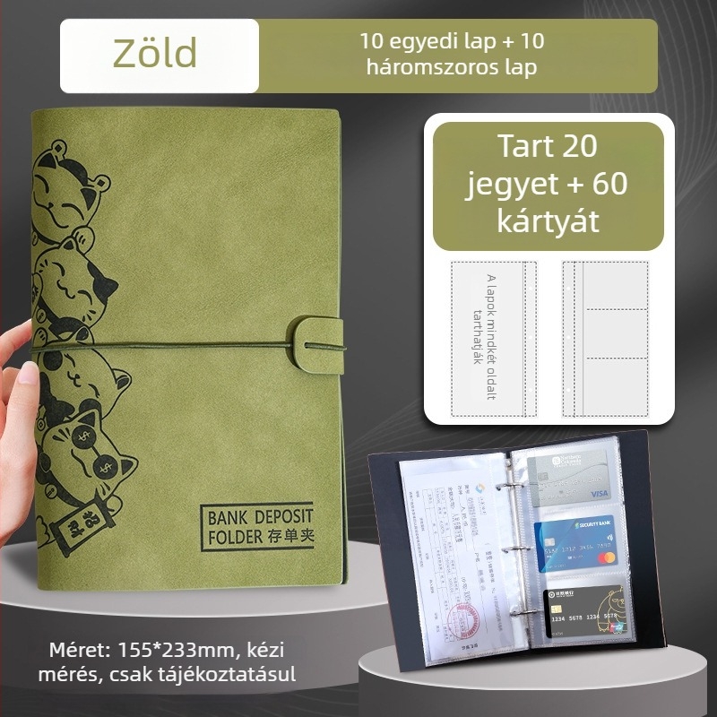 PU bőrű dosszié egy klippes tárolóval, testreszabható logónyomással