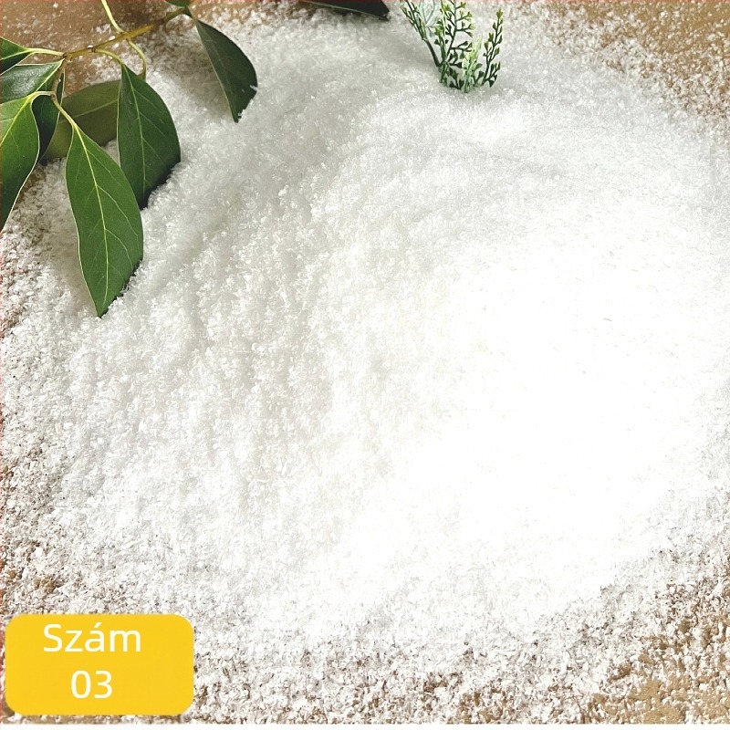 Szintetikus hópor felvételi jelenetekhez, száraz hópelyhek esése, karácsonyi kirakat, csomagolás: táska, anyag: PE (műanyag), Karácsonyra