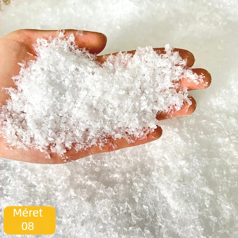 Szintetikus hópor felvételi jelenetekhez, száraz hópelyhek esése, karácsonyi kirakat, csomagolás: táska, anyag: PE (műanyag), Karácsonyra