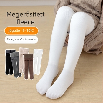 Gyerekeknek téli vastag harisnya, egyszínű, 3–8 év, poliészter