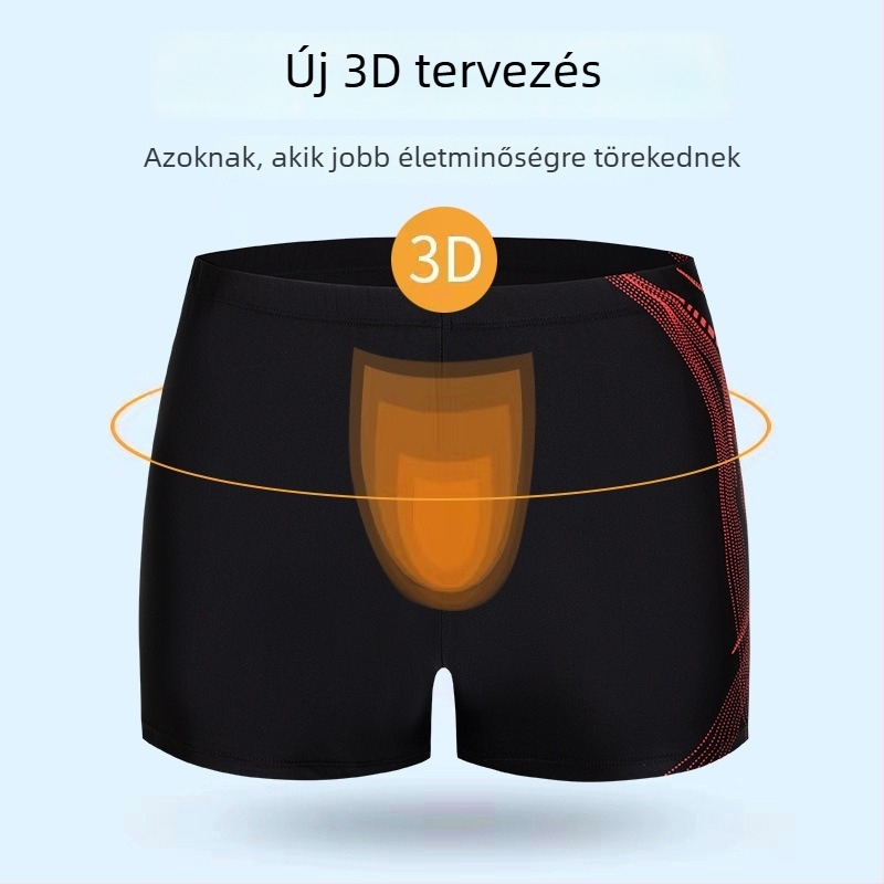 Autonomy Férfi Nyomtatott Boxershortok Úszáshoz És Vízi Túrákhoz – Poliészter 85% Anyag, Bélés Poliészterrel, Stílus Briefs