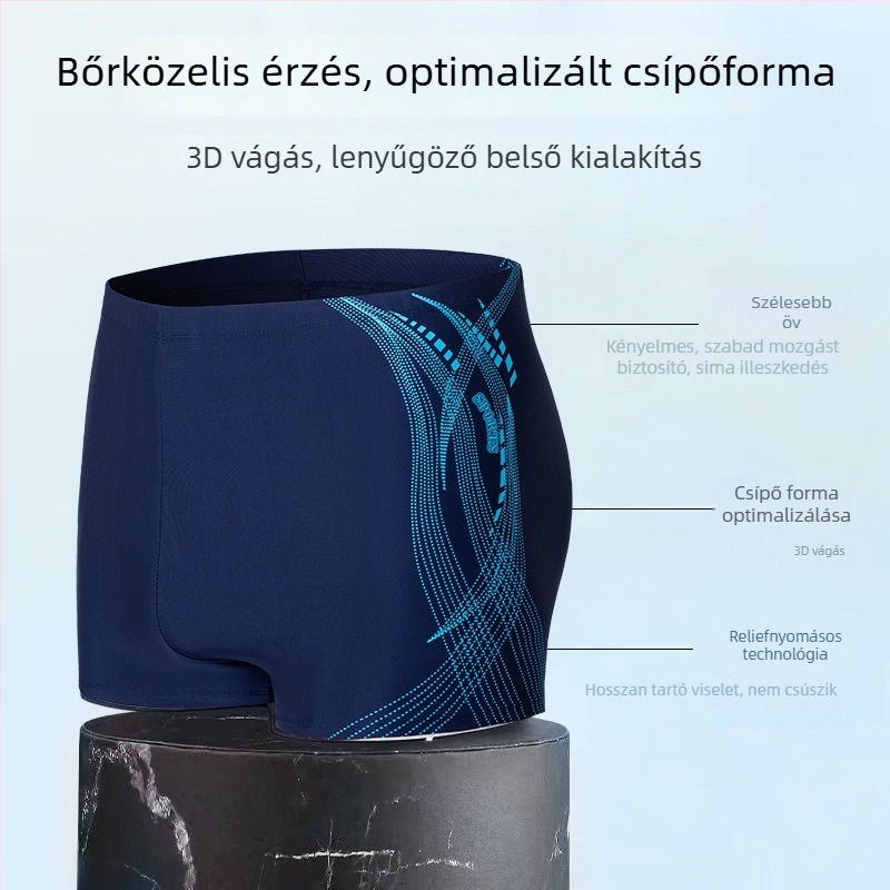 Autonomy Férfi Nyomtatott Boxershortok Úszáshoz És Vízi Túrákhoz – Poliészter 85% Anyag, Bélés Poliészterrel, Stílus Briefs