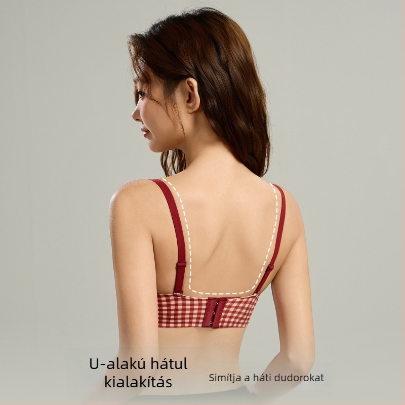 Nylon női melltartó készlet, 3/4 kosár, vastag formázott kosár, rögzített vállpántok, hátsó háromsoros zár, belső spandex bélés