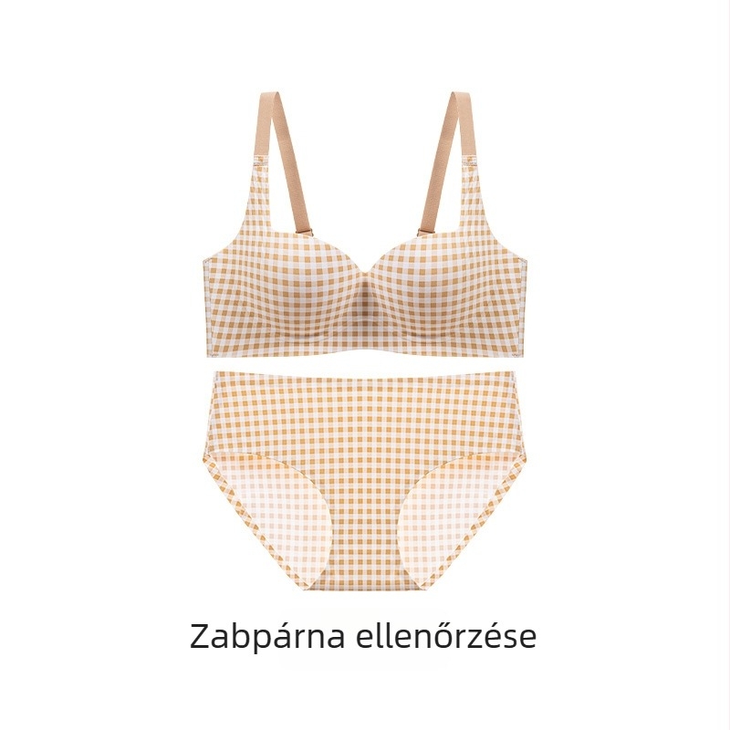 Nylon női melltartó készlet, 3/4 kosár, vastag formázott kosár, rögzített vállpántok, hátsó háromsoros zár, belső spandex bélés