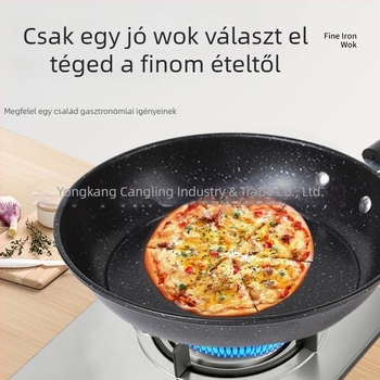 CYJ-JG-006 Maifan kő bevonatú serpenyő, tapadásmentes, többrétegű aljzattal, indukciós és gáztűzhelyhez
