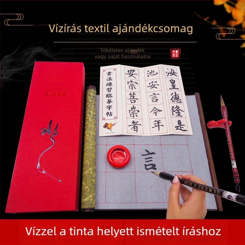 Weizhuang Vízírás Kaligráfia Készlet Kezdőknek — Üres karakterháló, rizspapír utánzat, akár 10 000-szer újrahasználható