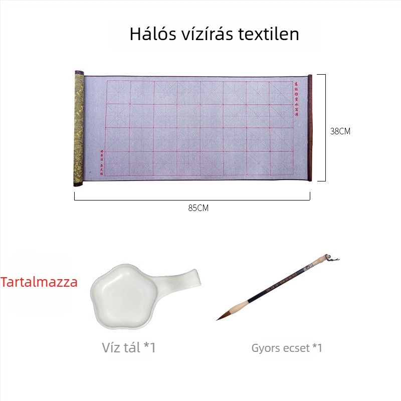 Weizhuang Vízírás Kaligráfia Készlet Kezdőknek — Üres karakterháló, rizspapír utánzat, akár 10 000-szer újrahasználható