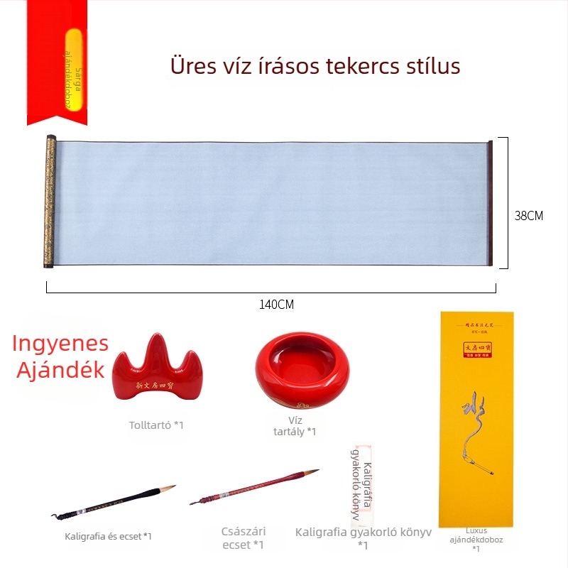 Weizhuang Vízírás Kaligráfia Készlet Kezdőknek — Üres karakterháló, rizspapír utánzat, akár 10 000-szer újrahasználható