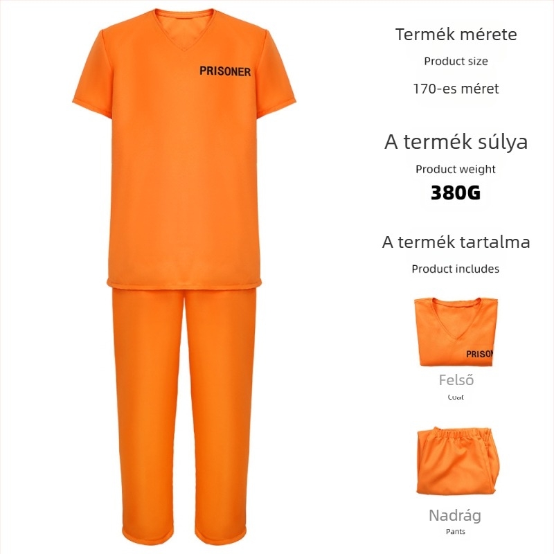 Luigi cosplay börtönruha, két részes készlet | poliészter és spandex (<30% spandex) | férfiaknak | játék/animációs szerepjátékhoz