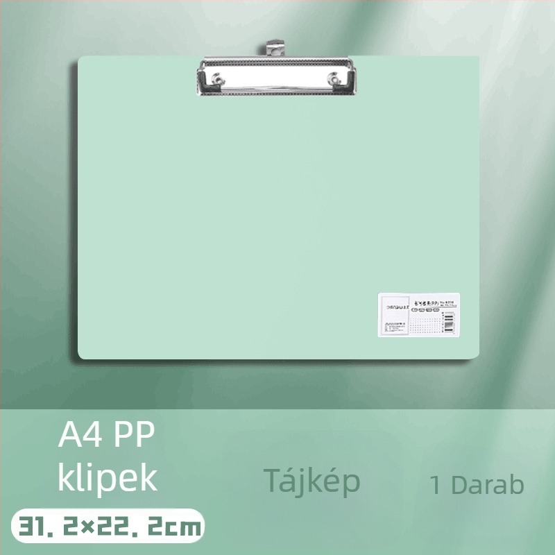 A4-es tábla klipe – Műanyag klipe, PP anyag, Modell 5316/5317, lemezvastagság 1,5 mm, A3-as papírhoz