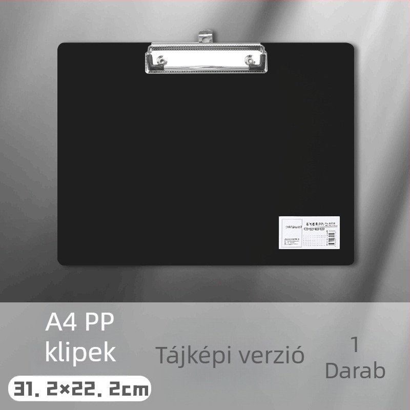 A4-es tábla klipe – Műanyag klipe, PP anyag, Modell 5316/5317, lemezvastagság 1,5 mm, A3-as papírhoz