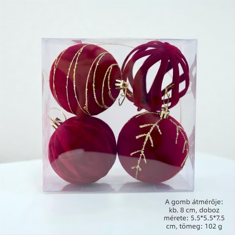 Heartful Flocking Icicle karácsonyi dísz a fenyőfához – karácsonyi ajándék medál