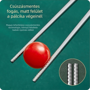 316 rozsdamentes acél evőpálcikák, négyzetes, hosszú, csúszásmentes, penészálló, mesefigurás mintával, háztartási étkészlet