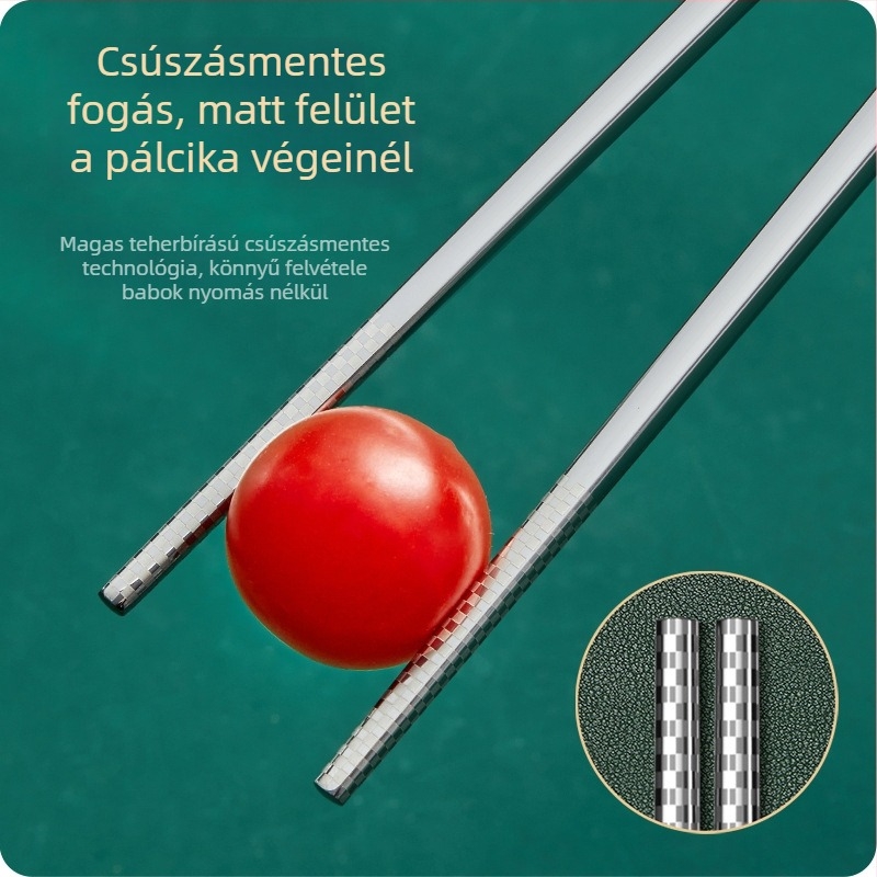 316 rozsdamentes acél evőpálcikák, négyzetes, hosszú, csúszásmentes, penészálló, mesefigurás mintával, háztartási étkészlet