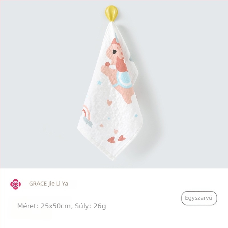 Baba géz törölköző (Anyag: géz; Tömeg: <50 g; Gyártási folyamat: nyomtatás; Testreszabás: Igen; Cél: Babáknak)