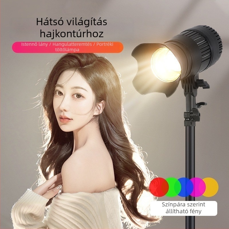 Fotózási töltőlámpa, 50W, 220V, modell 000307, három színhőmérséklet, Love yuling