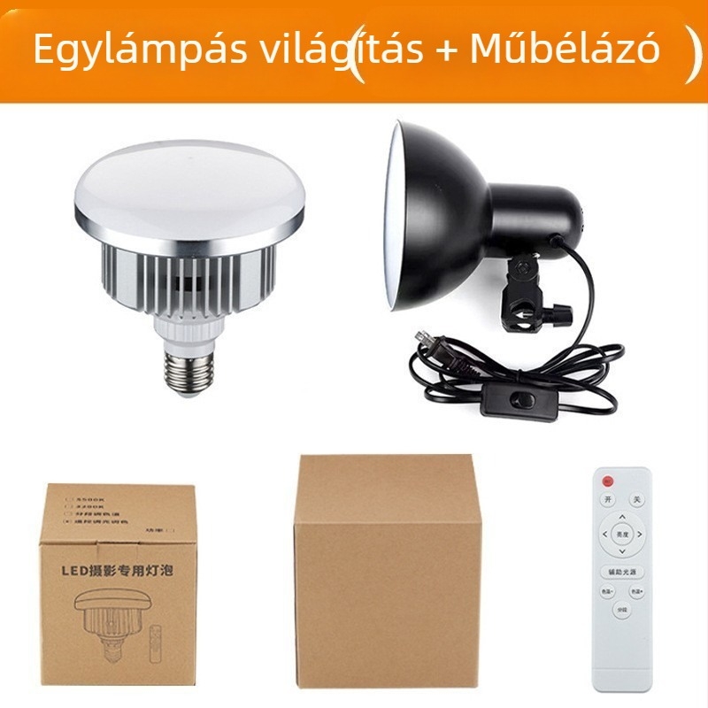 Fotózási töltőlámpa, 50W, 220V, modell 000307, három színhőmérséklet, Love yuling