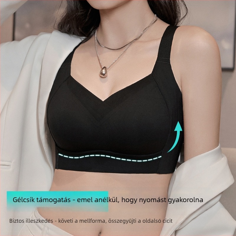 Push-up melltartó varrás nélküli, Mulberry selyem bélés, fő anyag spandex, teljes kosár, ultra vékony formázott kosár, rögzített dupla vállpántok, hátul négy sor csat