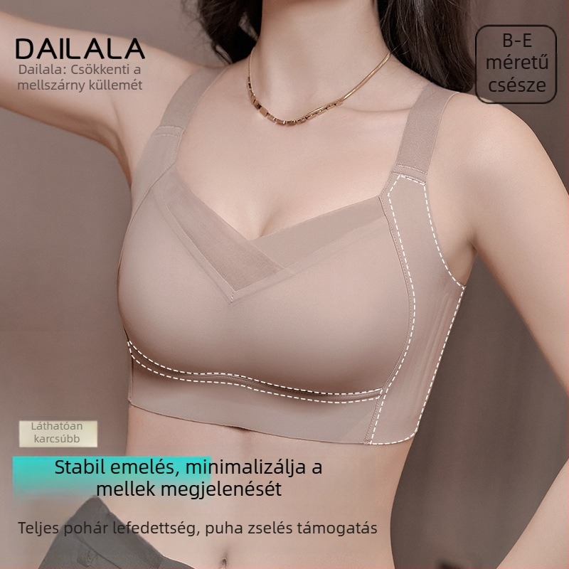 Push-up melltartó varrás nélküli, Mulberry selyem bélés, fő anyag spandex, teljes kosár, ultra vékony formázott kosár, rögzített dupla vállpántok, hátul négy sor csat
