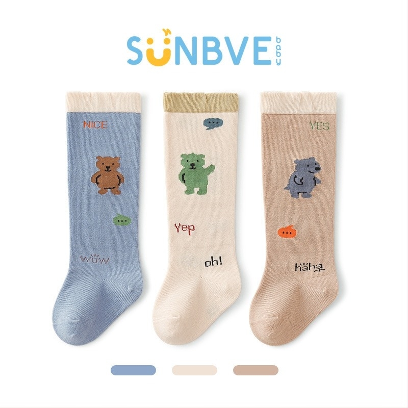 Xuwei Baba térdhosszú zokni, pamut, újszülött 0–1 éves, Jacquard kötés