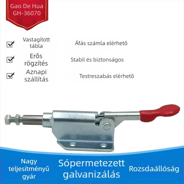 Push-Pull gyors rögzítő hegesztéshez, könyökcsipesz, GH-36070, magas széntartalmú acél
