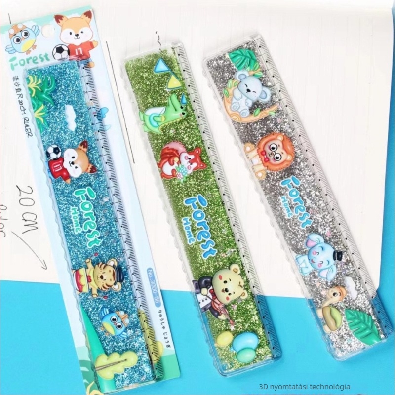 Műanyag vonalzó, modell 3000, 55 g, logó nyomtatás, testreszabás