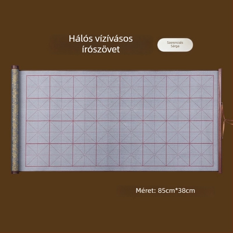 Tan yixuan Vízírás vászon kaligráfia és ecsetgyakorláshoz, rizs rács mintával, brokát dizájn, mosható