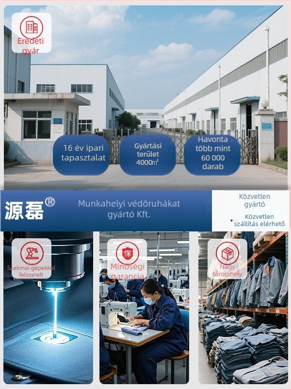Téli munkaruházati kabát 100% pamutból, kopás- és szennyeződésálló, levehető fleece-béléssel, hegesztők és logisztikai munkások számára