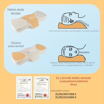 Steano latex párna pillangó alakú, természetes latex >90%, testreszabható feldolgozás, egész éves használatra felnőtteknek