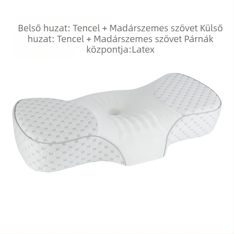 Steano latex párna pillangó alakú, természetes latex >90%, testreszabható feldolgozás, egész éves használatra felnőtteknek