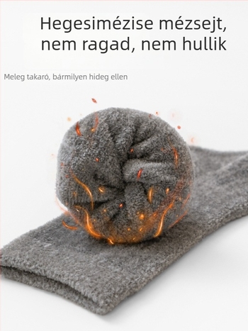 Gyerek zokni középső lábszárig – fleece-bélelt, vastag és meleg, kétoldalas bársonyos felület, uniszex 1–3 éveseknek, Tél 2025