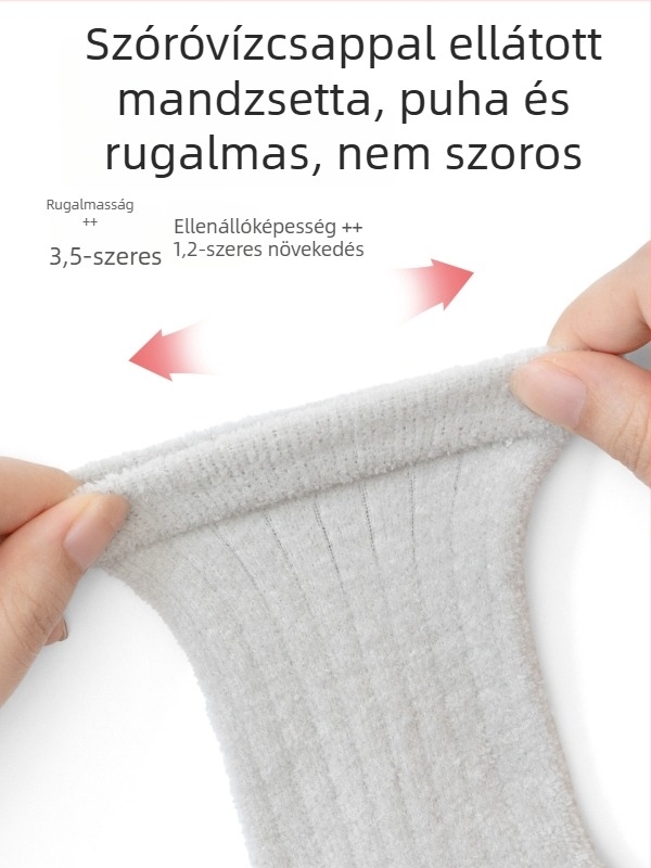 Gyerek zokni középső lábszárig – fleece-bélelt, vastag és meleg, kétoldalas bársonyos felület, uniszex 1–3 éveseknek, Tél 2025