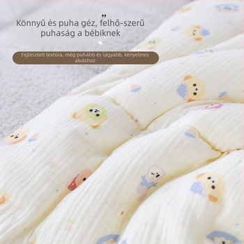 Babakocsi matrac – Cartoon mintás pamut ülő párna, minden évszakban használható, 1–3 éveseknek