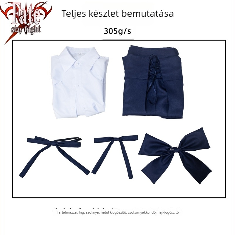 Cosplay ruházat Saber ( Fate/stay night ) – japán stílusú mindennapi viselet, 2025 ősz, poliészter anyag, dráma és anime/játék cosplay-hoz