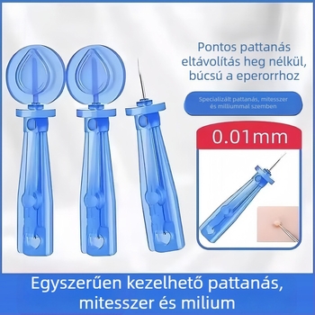 Egyszer használatos akne tű rozsdamentes acélból, comedo és mitesszer kezelésére (ultra vékony)