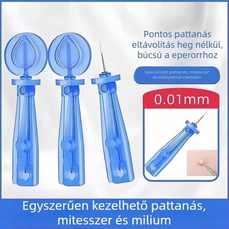 Egyszer használatos akne tű rozsdamentes acélból, comedo és mitesszer kezelésére (ultra vékony)