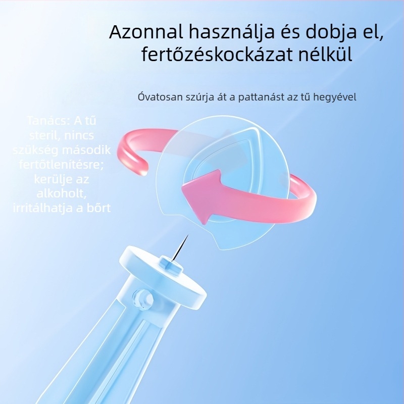 Egyszer használatos akne tű rozsdamentes acélból, comedo és mitesszer kezelésére (ultra vékony)