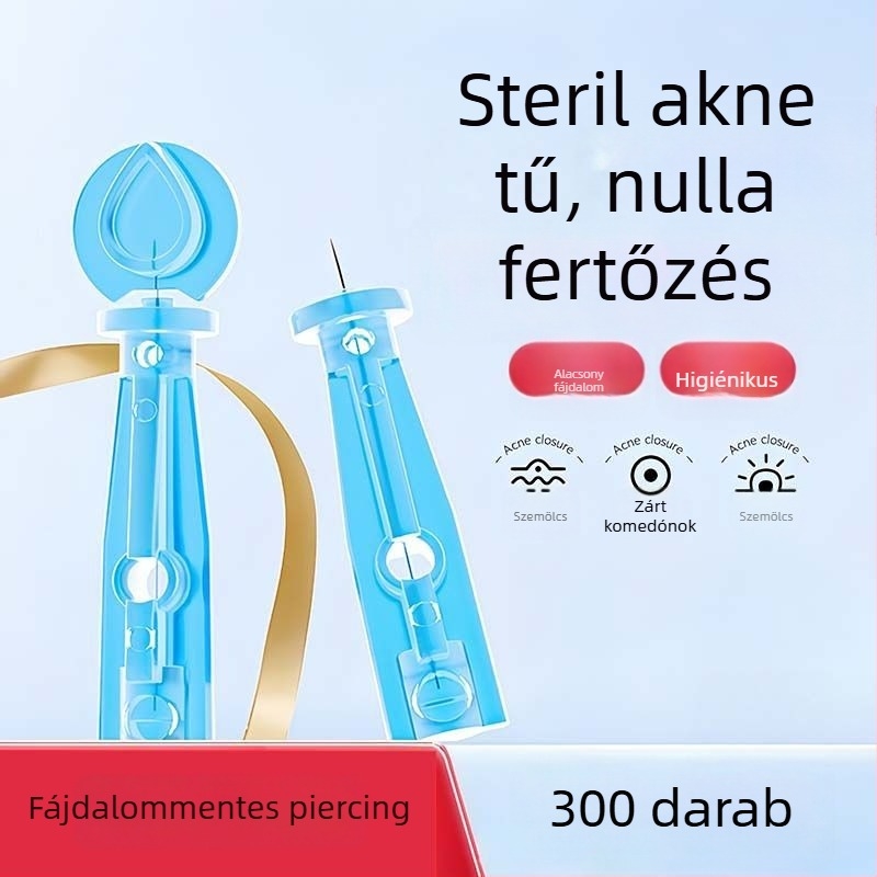 Egyszer használatos akne tű rozsdamentes acélból, comedo és mitesszer kezelésére (ultra vékony)