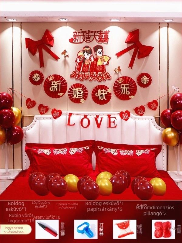 Esküvői szobadíszítő készlet — nemszőtt anyag; karton csomagolás; esküvőre készült; kategória: Egyéb esküvői kellékek