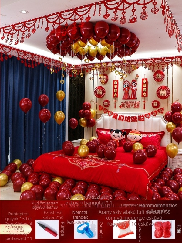 Esküvői szobadíszítő készlet — nemszőtt anyag; karton csomagolás; esküvőre készült; kategória: Egyéb esküvői kellékek